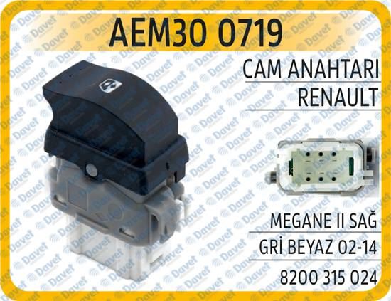 AEM 300719 Cam Anahtari Renault Megane Ii Sag Gri Beyaz 02-14